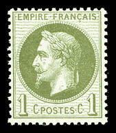 ** N°25, 1c Olive, Fraîcheur Postale. TB  Qualité: ** - 1863-1870 Napoleone III Con Gli Allori