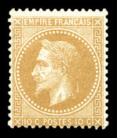 ** N°28A, 10c Bistre Type I, Fraîcheur Postale. SUP (certificat)  Qualité: ** - 1863-1870 Napoleon III With Laurels