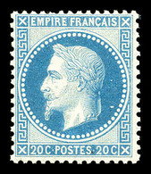 ** N°29A, 20c Bleu Type I, Fraîcheur Postale. SUP (signé Calves/certificat)  Qualité: ** - 1863-1870 Napoleon III With Laurels