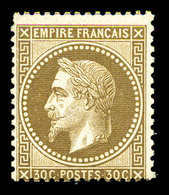 ** N°30, 30c Brun, Centrage Courant, Frais. TB (certificat)  Qualité: ** - 1863-1870 Napoléon III Lauré