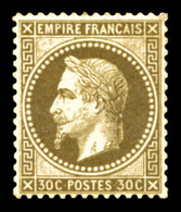 * N°30, 30c Brun. TB (signé Roumet/certificat)  Qualité: *  Cote: 1200 Euros - 1863-1870 Napoleon III With Laurels