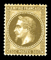 * N°30, 30c Brun, Gno, Très Bon Centrage. TB  Qualité: *  Cote: 1200 Euros - 1863-1870 Napoleon III With Laurels