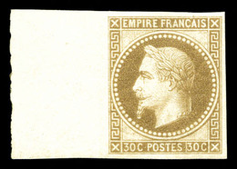 ** N°30c, 30c Brun, Impression De Rothschild Non Dentelé Bdf, Fraîcheur Postale. SUP (signé/certificat)  Qualité: ** - 1863-1870 Napoleon III With Laurels