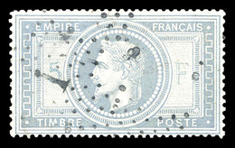 O N°33A, 5f Violet-gris, Léger Defaut De Dentelure, Belle Présentation (signé Calves)  Qualité: O  Cote: 1300 Euros - 1863-1870 Napoleon III With Laurels