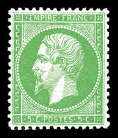 * N°35, 5c Vert Pâle Sur Bleu, Fraîcheur Postale, Centrage Parfait. MAGNIFIQUE (certificat)  Qualité: * - 1871-1875 Cérès