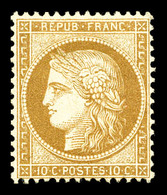 * N°36a, 10c Bistre-brun, Bon Centrage. TTB (signé Brun/certificat)  Qualité: *  Cote: 1000 Euros - 1870 Siege Of Paris