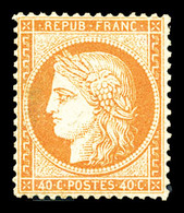 * N°38a, 40c Jaune-orange. TB (certificat)  Qualité: *  Cote: 800 Euros - 1870 Siege Of Paris