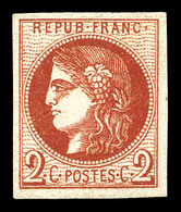 * N°40Ba, 2c Rouge-brique Report 2, Frais. SUP (signé Calves/certificat)  Qualité: *  Cote: 1300 Euros - 1870 Bordeaux Printing