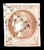 O N°40Bg, 2c Chocolat Rep 2. TB (signé Calves/certificat)  Qualité: O  Cote: 1000 Euros - 1870 Emission De Bordeaux