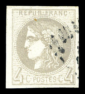 O N°41B, 4c Gris Rep 2, Très Frais. TTB (signé Scheller)  Qualité: O  Cote: 340 Euros - 1870 Bordeaux Printing