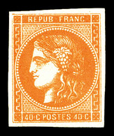 * N°48, 40c Orange. TTB (certificat)  Qualité: *  Cote: 750 Euros - 1870 Bordeaux Printing