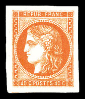 * N°48c, 40c Rouge-orange, Très Grandes Marges Avec Voisin. SUPERBE (certificat)  Qualité: * - 1870 Ausgabe Bordeaux