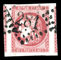 O N°49, 80c Rose, Grandes Marges Avec 2 Voisins, Pièce Choisie. SUP (certificat)  Qualité: O - 1870 Bordeaux Printing