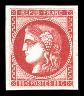 * N°49b, 80c Rose Vif, Grandes Marges. SUP (certificat)  Qualité: *  Cote: 1000 Euros - 1870 Uitgave Van Bordeaux