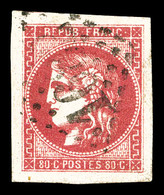 O N°49b, 80c Rose Vif, Grandes Marges, Pièce Choisie. SUP (signé Scheller/certificat)  Qualité: O - 1870 Uitgave Van Bordeaux