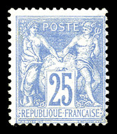 (*) N°68, 25c Outremer Type I. TTB. R. (certificats)  Qualité: (*)  Cote: 3000 Euros - 1876-1878 Sage (Type I)