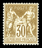 ** N°69, 30c Brun-clair Type I, Fraîcheur Postale, Très Bon Centrage. SUP (certificat)  Qualité: ** - 1876-1878 Sage (Type I)