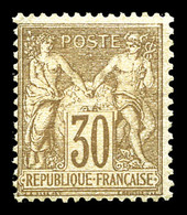 ** N°69, 30c Brun-clair Type I, Fraîcheur Postale, TTB (signé Calves/certificat)  Qualité: ** - 1876-1878 Sage (Type I)