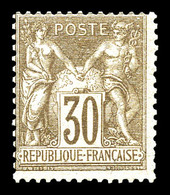 * N°69, 30c Brun Type I, Frais, Quasi **, TTB (signé Scheller/certificat)  Qualité: *  Cote: 700 Euros - 1876-1878 Sage (Type I)