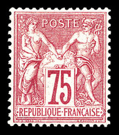 ** N°71, 75c Carmin Type I, Fraîcheur Postale, Très Bon Centrage. SUPERBE (signé Brun/Margues/certificat)  Qualité: ** - 1876-1878 Sage (Type I)