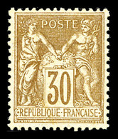 ** N°80, 30c Brun-jaune, Bon Centrage. TTB  Qualité: ** - 1876-1878 Sage (Type I)