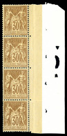 ** N°80a, 30c Brun, Bande De 4 Bdf Intégral, Fraîcheur Postale. SUP (certificat)  Qualité: ** - 1876-1878 Sage (Type I)