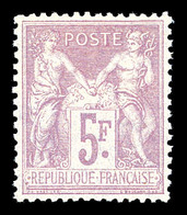 ** N°95a, 5f Violet Sur Lilas, Fraîcheur Postale, Très Bon Centrage. SUP (certificat)  Qualité: ** - 1876-1878 Sage (Type I)