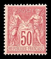 ** N°98, 50c Rose Type II, Fraîcheur Postale. SUP (certificat)  Qualité: ** - 1876-1878 Sage (Type I)