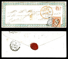 O N°16, 40c Orange Sur Enveloppe Valentine De Paris Le 13.01.1855 Pour Manchester, Passage à Londres Le 15.01.55, Arrivé - 1849-1876: Classic Period