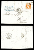 O N°16, 40c Empire Obl Cachet D'essai De Lyon '1818' Du 20 Février 1862 (Premier Jour D'utilisation) Sur Petite Lettre P - 1849-1876: Classic Period