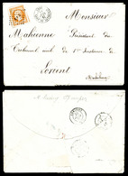 O N°16, 40c Empire Obl Losange 'C.d.S' + Càd Du Camp De Sathonay Le 21 Juin 1861 Sur Lettre En Double Port à Destination - 1849-1876: Klassieke Periode