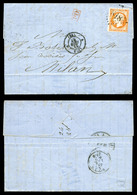 O N°16, 40c Empire (marge Au Filet NE) Obl Cachet D'essai Délié De Lyon '1818' Du 25 Février 1862 (dernier Jour D'utilis - 1849-1876: Classic Period