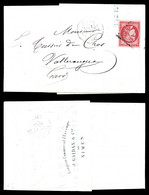 O N°49b, 80c Rose Vif Sur Lettre De Nimes Le 15 Juillet Pour Valleraugue, Arrivée Le 16 Juillet. TTB (certificat)  Quali - 1849-1876: Classic Period