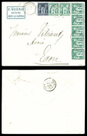 O N°62, 2c Sage Type I (bande De 5 + Paire) Et N°83 Sur Lettre Au Départ De Anizy Le Chateau Le 3 Fevrier 1879 Pour Laon - 1849-1876: Klassieke Periode