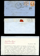 O N°23, Affranchissement Mixte Egypte Et B.F.E: 40c Orange Obl GC '5080' + Egypte 1p Violet Surchargé (Port Intérieur) S - 1849-1876: Période Classique