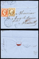 O Empire Dentelés: 40c Orange +10c Bistre Obl GC '5094' +càd Type 22 De Rhodes (turquie) Sur Petite Lettre Du 15 Fev 64  - 1849-1876: Klassik