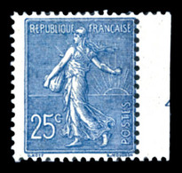 ** N°132a, 25c Semeuse Bleu Foncé, Bdf. TB  Qualité: **  Cote: 240 Euros - 1900-02 Mouchon