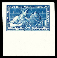 ** Non émis, 25c Potier, épreuve En Bleu Sur Papier Gommé, Bdf. SUP. R.R. (certificat)  Qualité: ** - 1900-02 Mouchon