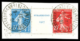 O N°242A, Exposition De Strasbourg 1927, Paire Avec Intervalle. TTB (certificat)  Qualité: O  Cote: 900 Euros - 1900-02 Mouchon