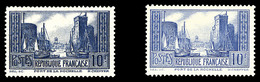 ** N°261/b, Port De La Rochelle, Bleu Type III Et Outremer Pâle Type I, Les 2 Ex TB  Qualité: **  Cote: 355 Euros - 1900-02 Mouchon