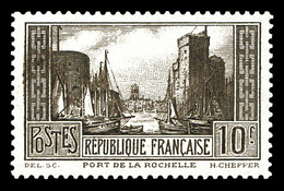 ** N°261B, Port De La Rochelle, 10F Brun-Noir, Très Bon Centrage, SUPERBE Et RARE (signé Brun/certificat)   Qualité: ** - 1900-02 Mouchon