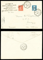 O N°4, Pasteur 10F Sur 1F50 Bleu Surchargé à Bord Du Paquebot 'Ile De France', CENTRAGE PARFAIT, (+N°199) Sur Lettre Ave - 1927-1959 Postfris