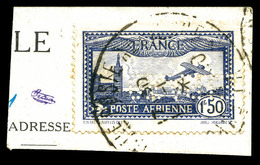 O N°6c, 1F50 Outremer Perforé 'E.I.P.A.30' Obl Spéciale De L'expo Sur Son Support, TB (certificat)  Qualité: O  Cote: 45 - 1927-1959 Mint/hinged