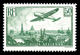 ** N°14a, 50f Vert. SUP (certificat)  Qualité: **  Cote: 2100 Euros - 1927-1959 Mint/hinged