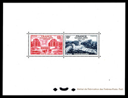 ** N°818/19, Palais De Chaillot, La Paire En Bloc Feuillet, Rare Et TB (certificat)  Qualité: **  Cote: 650 Euros - Mint/Hinged