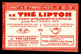 ** N°199-C29, Série 173 SA, THE LIPTON 15 Oct 1929 Et EU. TTB (certificat)  Qualité: ** - Andere & Zonder Classificatie