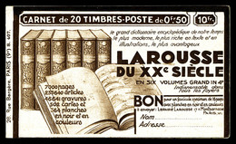 ** N°283-C61, Série 407, LAROUSSE XXè SIECLE Et EU, Daté Du 30.12.36. TTB (certificat)  Qualité: ** - Andere & Zonder Classificatie