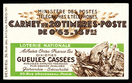 ** N°365-C5, Série 34, LOTERIE NATIONALE GUEULES CASSEE Et GALERIES BARBES. TTB  Qualité: ** - Andere & Zonder Classificatie