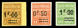 * N° Maury 46 à 48* Non Dentelés, Les 3 Valeurs SUP (certificat)  Qualité: *  Cote: 745 Euros - Mint/Hinged