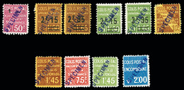 * N°73, 89, 90, 93, 94, 95, 96, 98, 99, 100, Les 10 Valeurs Surchargées 'SPECIMEN'. R.R. (signés Scheller/certificats)   - Mint/Hinged